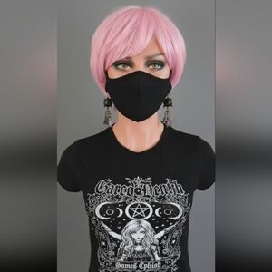 Unisex Black Goth Face Mask Washable Reusable
